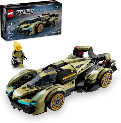 LEGO Speed Champions Lamborghini Lambo V12 Vision GT Super Car, Formula 1 Vehicle Toy, Driving Playset, Buildable Model Set for Kids, Lamborghini Car, Gift for Kids and Gaming Fans, F1 Toy, 76923