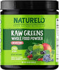 NATURELO Raw Greens Superfood Powder 240 Grams, Unsweetened
