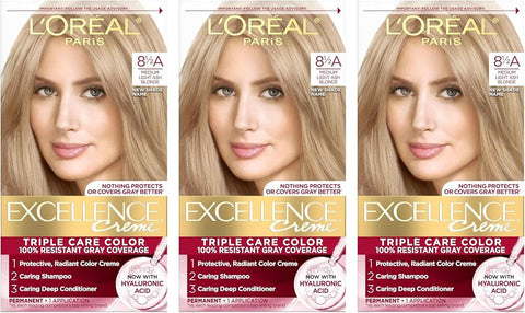 L'Oreal Paris Excellence Créme Permanent Hair Color, Champagne Blonde [8.5A] 1 ea ( Packs of 3) - Personal Care