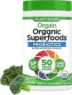 Orgain Organic Greens Powder, 50 Superfoods + Probiotics, Original, 0.62 lb