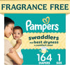 Pampers Swaddlers Diapers, Size 1 (8-14 lbs), Fragrance Free, Hypoallergenic - - Perfume - Beauty