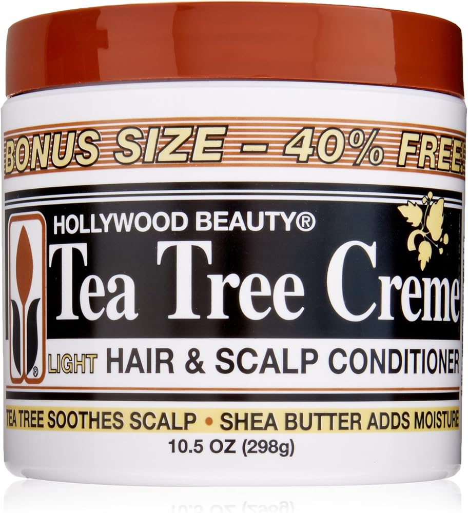 Hollywood Beauty Tea Tree Creme Hair and Scalp Conditioner, White , 10.5 Ounce