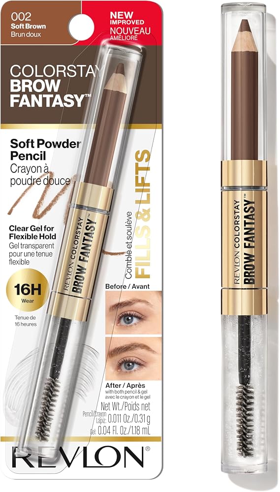 Revlon ColorStay Brow Fantasy Pencil & Gel, 002 Soft Brown