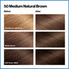 Revlon Permanent Hair Color, Permanent Hair Dye, Total Color with 100% Gray Coverage, Clean & Vegan, 50 Medium Natural Brown, 10.2 Oz (Pack of 3)