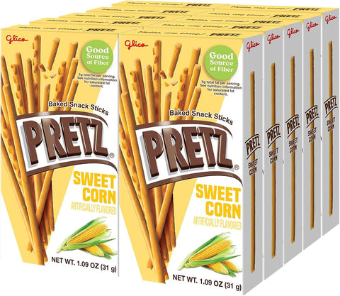 Glico Pretz Sweet Corn, 1.09 oz (Pack of 10)