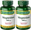 Nature's Bounty Magnesium Supplements 500mg Tablets, 200 Count