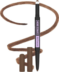 Maybelline Express Brow 2-In-1 Pencil and Powder Eyebrow Makeup, Medium Brown, 1 Count