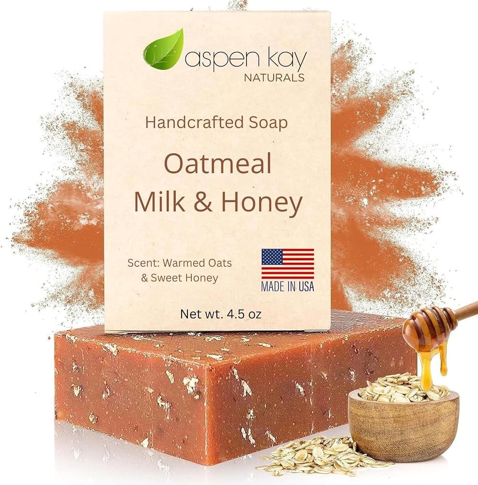 Goat Milk Soap, Oatmeal Milk & Honey. Handmade, Cold Process. 4.5 oz Bar - Personal Care