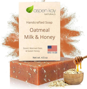 Goat Milk Soap, Oatmeal Milk & Honey. Handmade, Cold Process. 4.5 oz Bar - Personal Care