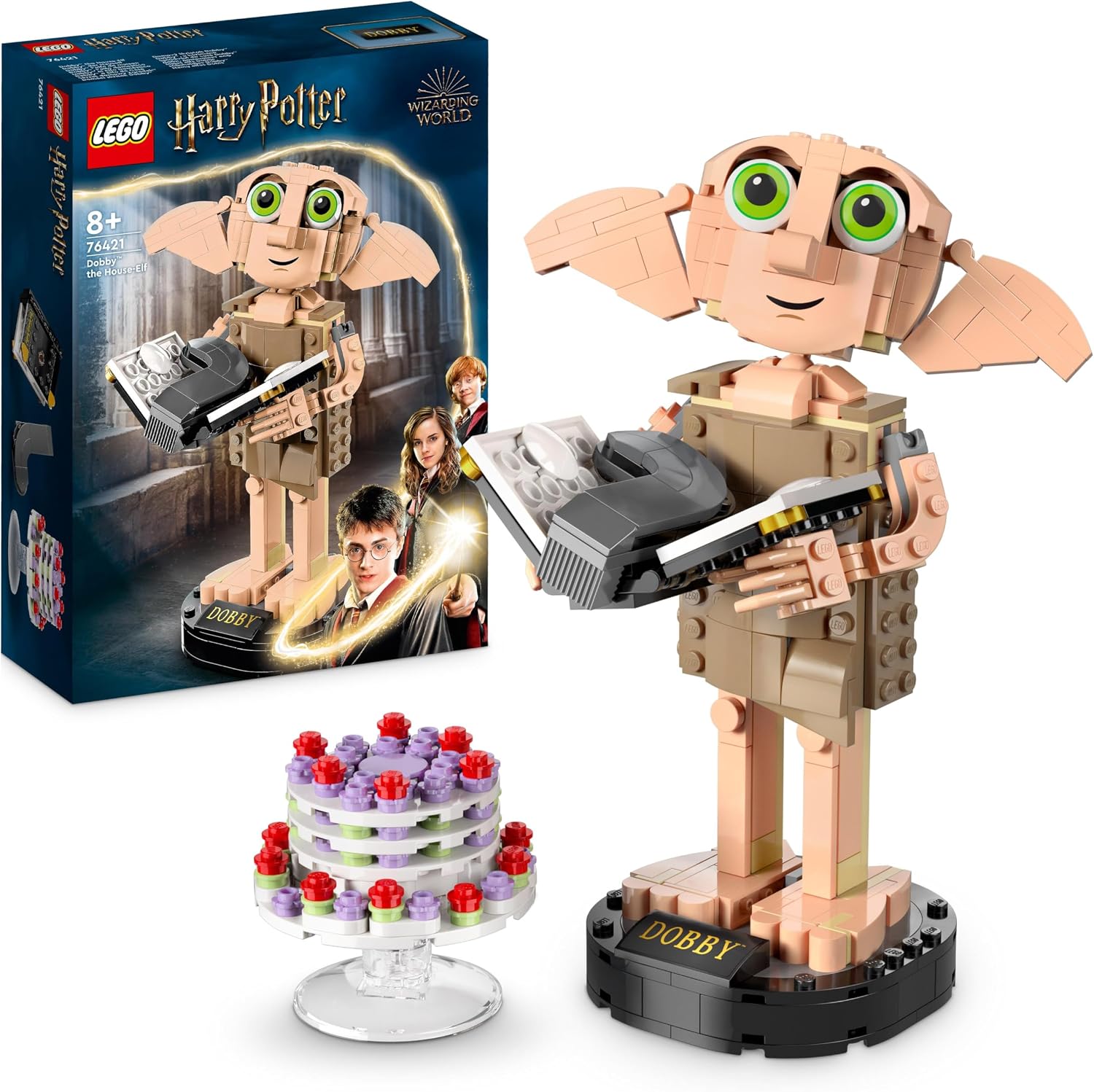 LEGO Harry Potter Dobby the House Elf Set - Easter Gifts for Children and All Fans from 8 Years - Movable Iconic Figure - Toy - Bedroom Accessory & Decoration - Character Collection - 76421