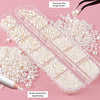 Belleboost 3 Boxes Flat Back Pearls Kits Flatback Blue Mermaid+Pink Mermaid+Pink AB Half R - Image 4