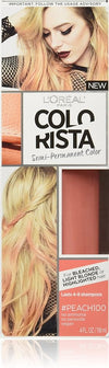 L'Oreal Paris Colorista Semi-Permanent for Light Blonde or Bleached Hair, #Peach - Personal Care