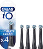 Oral-B iO Ultimate Clean Replacement Brush Heads, Advanced Deep Cleaning, Black, Pack of 4 - Image 1
