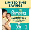 Pampers Swaddlers Diapers, Size 1 (8-14 lbs), Fragrance Free, Hypoallergenic - - Perfume - Beauty