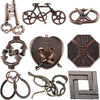 Wettarn 9 Pcs Metal Brain Teasers 3D Steel Puzzle Set, Classic Style