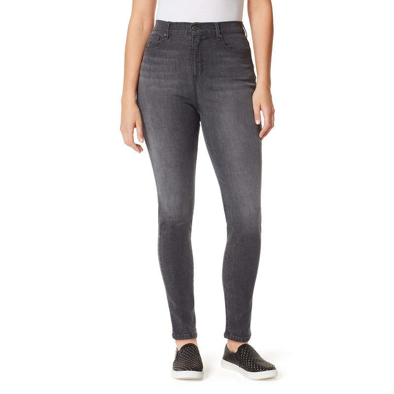 Gloria Vanderbilt Women's Amanda Classic High Rise Tapered Jean, Grey Shadows, 6 Short, Grey