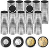 120 Pcs Coin Holders, 17-40mm Plastic Round Coin Cases with Adjustable Gasket, Clear Coins Protectors for Silver Dollar Morgan Cent Collection