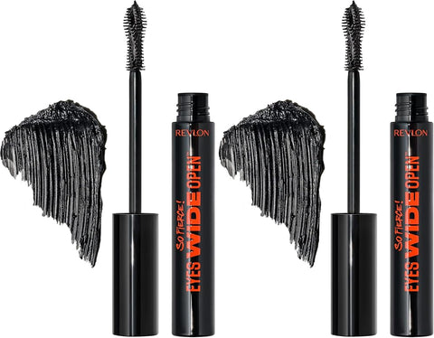 Revlon So Fierce Eyes Wide Open Mascara with Push-up Brush, For Volumizing & High Lifting Eyelashes, Smudge-proof, Flake Resistant, 101 Blackest Black, 0.24 fl oz - Eye Makeup - Beauty