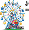 NEWRICE Rotating Ferris Wheel Building Blocks Kit,with Lights Amusement Park Building Construction Toys Set for 6+ Year Boys.Girls.Adult(870 Pieces)