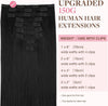 GOO GOO Clip in Hair Extensions Real Human Hair Brown Remy Extensions - Image 2