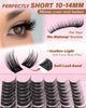Short Wispy Lash Clusters 10-12-14mm Natural Eyelashes Clusters - Image 4