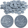 LEARNING ADVANTAGE Play Quarters, Set of 100 Plastic Coins