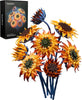 Blazing Sunflower Building Blocks Set, Botanical Flower Brick Kit for Adult