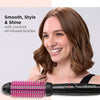 REVLON Silicone Bristle Heated Hair Styling Brush, 1" Barrel, Black/Pink - Image 2