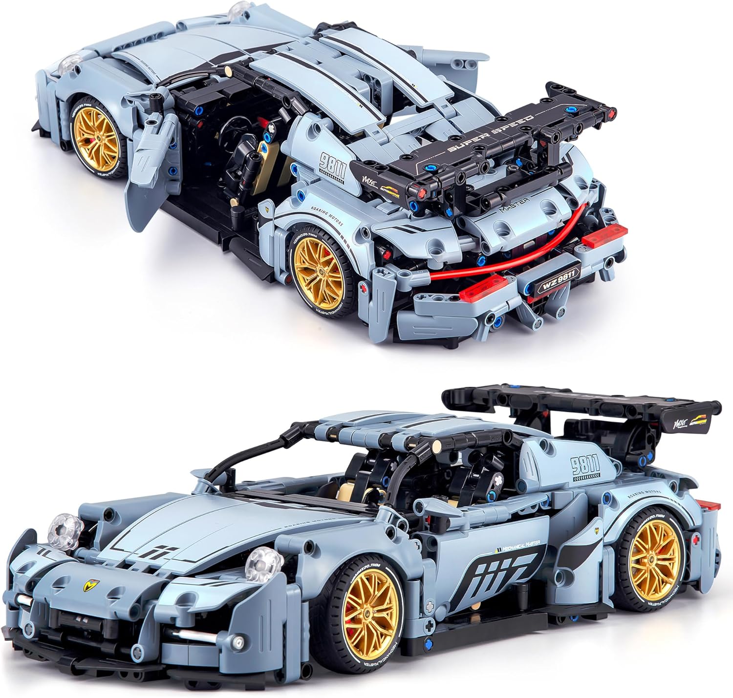 HIGH GODO Technic Car Building Blocks Set for Adults, 1465 Pieces 1:14 Super Sports Vehicle Model Building Kits, Racing Car Collectible Gifts for Men Teenagers Aged 14+