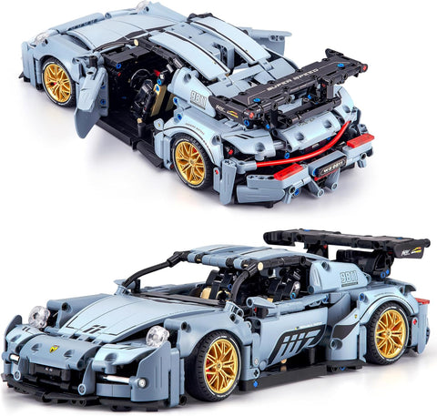 HIGH GODO Technic Car Building Blocks Set for Adults, 1465 Pieces 1:14 Super Sports Vehicle Model Building Kits, Racing Car Collectible Gifts for Men Teenagers Aged 14+
