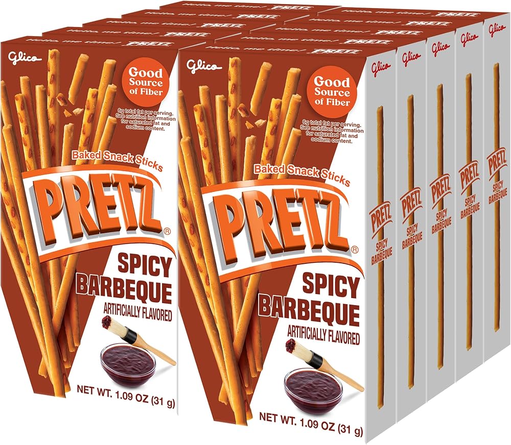 Glico Pretz Spicy Barbeque 1.09 oz (Pack of 10)