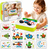 Puzzle for Kids 3-5: 3D Mushroom Nail Puzzle 460 Pieces Building Peg Kit