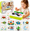 Puzzle for Kids 3-5: 3D Mushroom Nail Puzzle 460 Pieces Building Peg Kit