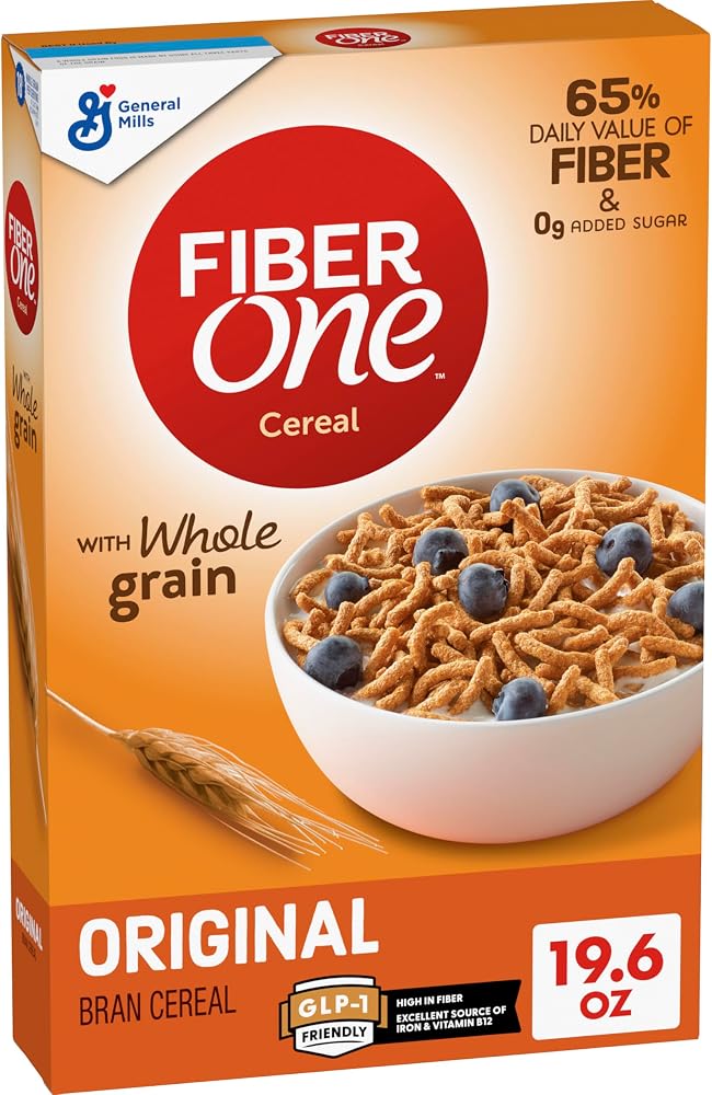 Fiber One Original Bran Cereal, High Fiber, Whole Grain, 19.6 oz - Personal Care