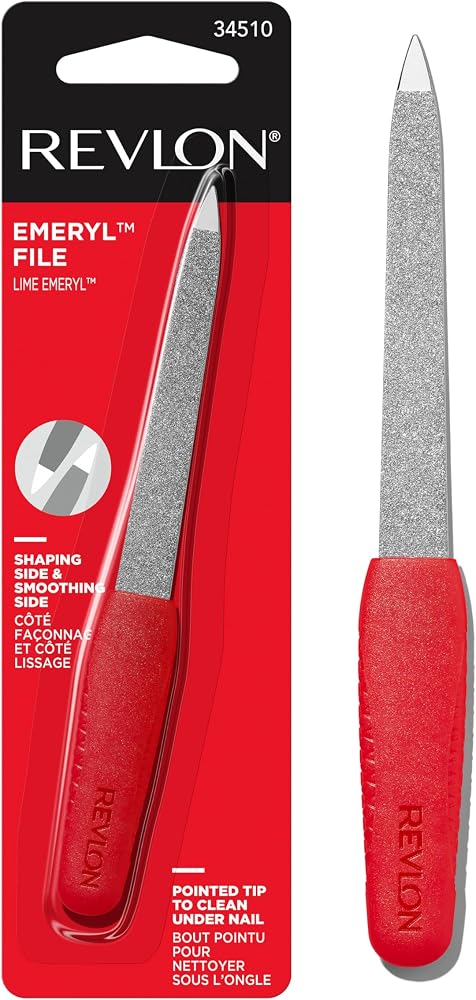 Revlon Compact Emeryl Nail File, Red, 1 Count