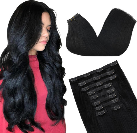 GOO GOO Seamless Clip in Hair Extensions Real Human Hair Remy Extensions