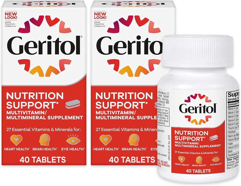 Geritol Multivitamin Supplement, 27 Essential Vitamins & Minerals, 40 Tabs