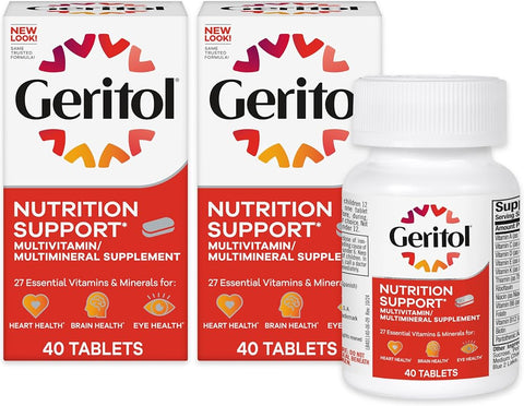 Geritol Multivitamin Supplement, 27 Essential Vitamins & Minerals, 40 Tabs