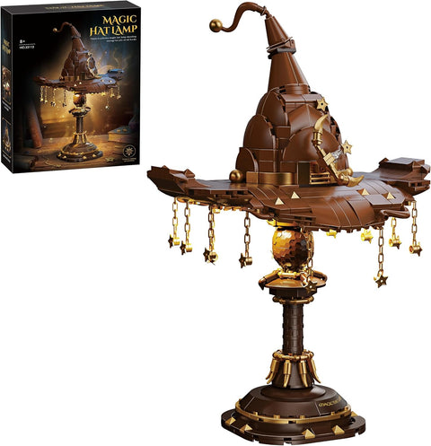 Magic Hat Building Set, 698 PCS Wizard Hat Building Blocks for Display
