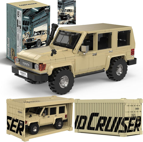 MOCBROPCS Toyota Land Cruiser Building Set SUV Model Kit with Display Case