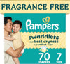 Pampers Swaddlers Diapers, Size 7 (26-50 lbs), , Hypoallergenic, Absorbent, Keeps Baby Dry and Comfortable, Skin Safe Disposable Baby Diaper