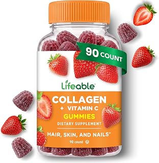 Lifeable Collagen Gummies for Women and Men, Hair Skin and Nails, 90 Count