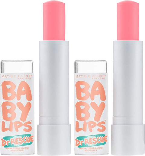 Maybelline New York Baby Lips Dr. Rescue Medicated Lip Balm Makeup, Coral Crave, Pack of 2