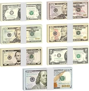 210 Pcs Movie Prop Money Set – Fake Dollar Bills for Film, TV, YouTube Videos, Photo Shoots & Halloween