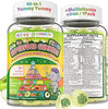 NEVISS Kids Teens Ages 4–17 Multivitamin with Iron Omega3 D3K2, Picky Eater Vitamin Super Greens Gummies, Boys Girls Organic Fruits Veggies Superfood, Mushroom | Immune Bone Brain, Sugar Free, 1Pack