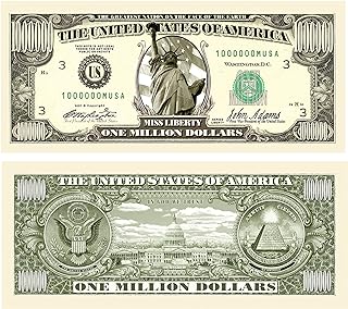 STATUE OF LIBERTY MILLION DOLLAR BILL (10 bills)