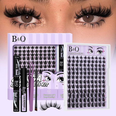 B&Q Classic Eyelash Extensions C-0.20-12-17Mix Single Lash Extensions C Curl Classic Lash Extensions .20 Handmade Extensions(C-0.20,12-17 MIX)
