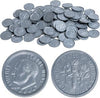 LEARNING ADVANTAGE Play Dimes, Set of 100 Plastic Coins