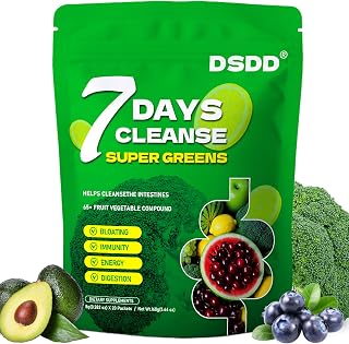 Organic Super Greens Powder, Greens Superfood Powder for Digestion, Gut Health, Immunity & Energy with Probiotics, Moringa, Spirulina Chlorella - Gluten Free, Green Juice 20 Servings