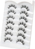 Pooplunch False Eyelash Natural Manga Makeup Round-Eye Wispy Short Anime Lashes Full Strip - Image 4